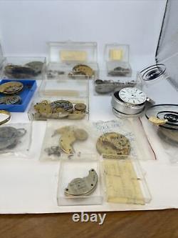 Vintage pocket watch-movement lot for parts or repair watch project