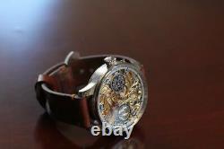 Vintage rare cal65 iwc Scafusia SKELETON POCKET WATCH MOVEMENT