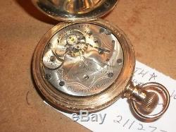 Vtg. 1893 Columbus Watch Co. North Star Movement Pocket Watch/GF Hunter's Case