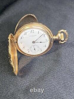 Vtg Rare Sim Peirson's & Troy NY Pocket Watch Runs Late 1800's Engraved 1909