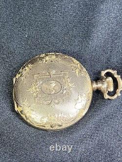 Vtg Rare Sim Peirson's & Troy NY Pocket Watch Runs Late 1800's Engraved 1909