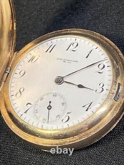 Vtg Rare Sim Peirson's & Troy NY Pocket Watch Runs Late 1800's Engraved 1909