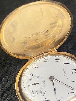 Vtg Rare Sim Peirson's & Troy NY Pocket Watch Runs Late 1800's Engraved 1909