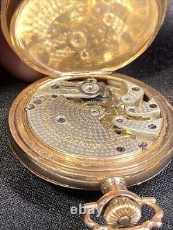 Vtg Rare Sim Peirson's & Troy NY Pocket Watch Runs Late 1800's Engraved 1909