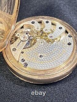 Vtg Rare Sim Peirson's & Troy NY Pocket Watch Runs Late 1800's Engraved 1909