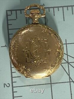 Vtg Rare Sim Peirson's & Troy NY Pocket Watch Runs Late 1800's Engraved 1909