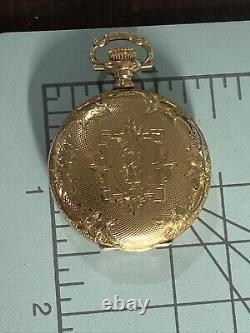 Vtg Rare Sim Peirson's & Troy NY Pocket Watch Runs Late 1800's Engraved 1909