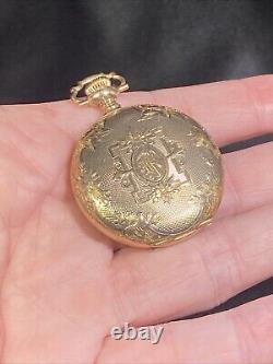 Vtg Rare Sim Peirson's & Troy NY Pocket Watch Runs Late 1800's Engraved 1909