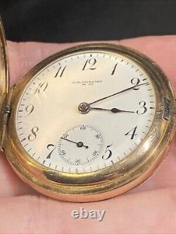 Vtg Rare Sim Peirson's & Troy NY Pocket Watch Runs Late 1800's Engraved 1909