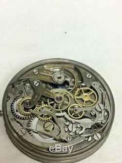 Vulcain Chronograph Pocket Watch Movement 17 Jewels