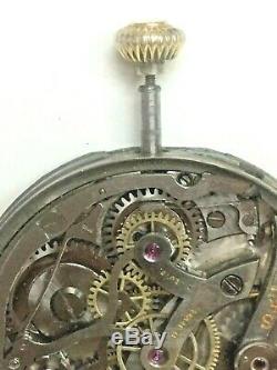 Vulcain Chronograph Pocket Watch Movement 17 Jewels