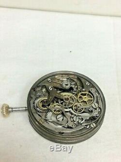 Vulcain Chronograph Pocket Watch Movement 17 Jewels