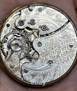 WALTHAM POCKET WATCH MOVEMENT 15 Jewels 0s Circa 1893 Runs