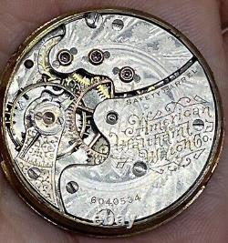 WALTHAM POCKET WATCH MOVEMENT 15 Jewels 0s Circa 1893 Runs