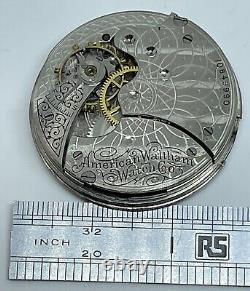 WALTHAM POCKET WATCH MOVEMENT 1901 6s 15 Jewels Runs but Needs a Service