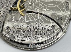 WALTHAM POCKET WATCH MOVEMENT 1901 6s 15 Jewels Runs but Needs a Service