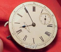 Waltham 14s 42MM 15J Chronograph POCKET WATCH Movement LEVER SET REPAIRS CLEAN