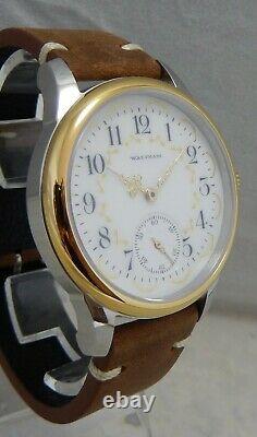 Waltham 6s Pocket To Wrist Watch Conversion, 40mm, POLYCHROME DIAL 1899 Movement