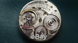 Waltham 845 21j 18s movement Pocket Watch dial and hands Runs Great! Mdl 1892