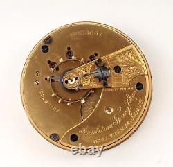 Waltham A. T. & CO. Hunt Pocket Watch Movement18 Size 15 Jewel Runs KD-33