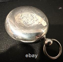 Waltham A. T & CO Size 18, Coin Silver Key Wind Pocket Watch, 1890