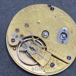 Waltham Adams St. Antique Pocket Watch Movement 1870 Model 14s 11j Repair F7209