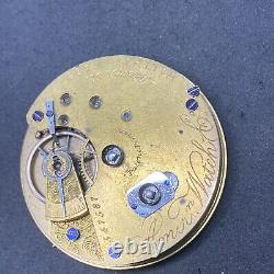 Waltham Adams St. Antique Pocket Watch Movement 1870 Model 14s 11j Repair F7209