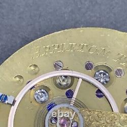 Waltham Appleton Tracy 1857 Pocket Watch Movement 18s 16j Key Civil War F5614