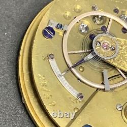 Waltham Appleton Tracy 1857 Pocket Watch Movement 18s 16j Key Civil War F5614