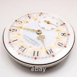 Waltham Grade K Model 1890 6-Size Antique Pocket Watch Movement, Nice Fancy Dial