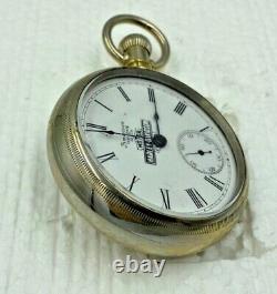 Waltham Model 1883 15J 18S Grade 15 Pocket Watch Running, Harley Davidson Logo