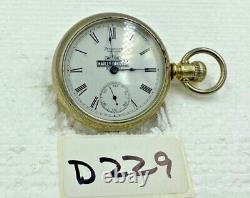 Waltham Model 1883 15J 18S Grade 15 Pocket Watch Running, Harley Davidson Logo