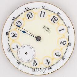 Waltham No. 22 Model 1888 16-Size 11j Antique Pocket Watch Movement, Fancy Dial