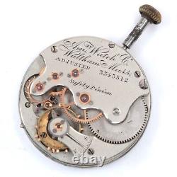 Waltham Pocket Watch Movement 1 Size 16 Jewel CH184