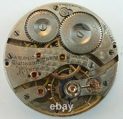 Waltham Pocket Watch Movement Riverside Hunting Spare Parts / Repair