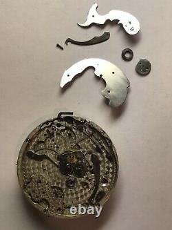 Waltham Repeater Riverside Model 14 size pocket watch movement. Staff Is Good