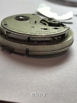 Waltham Repeater Riverside Model 14 size pocket watch movement. Staff Is Good