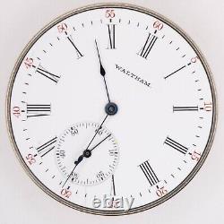 Waltham Riverside 12-Size 19-Jewel Antique Pocket Watch Movement, Keeps Time