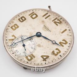 Waltham Riverside 16-Size 21-Jewel Antique Pocket Watch Movement, Keeps Time