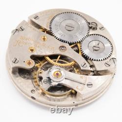 Waltham Riverside 16-Size 21-Jewel Antique Pocket Watch Movement, Keeps Time