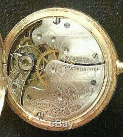 Waltham Solid 14K Gold 15j Pocket Watch with Extra Movement andd Crystal