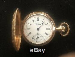 Waltham Solid 14K Gold 15j Pocket Watch with Extra Movement andd Crystal