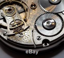 Waltham Vanguard 1892 Model Pocket Watch Movement 18s 19j for repair F415
