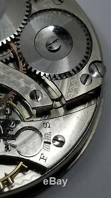 Waltham Vanguard 23 Jewel Pocket Watch Movement 16s Ticking Openface 1908 F1265