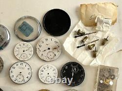 Watchmaker's? Estate Antique Longines pocket watch lot movements cases parts