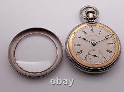 Waterbury Open-face Pocket Watch, Series J, Duplex movement, Good Condition GWO