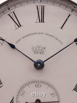 Waterbury Open-face Pocket Watch, Series J, Duplex movement, Good Condition GWO