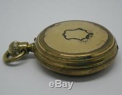 Wolf Tooth Pocket Watch Movement for Repair Parts 18 ct GP Case'Ligne Droite