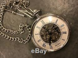 Woodford Mechanical Jewel movement Pocket watch with chain and Free engraving