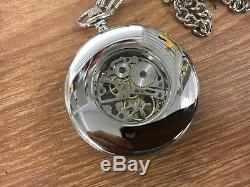 Woodford Mechanical Jewel movement Pocket watch with chain and Free engraving